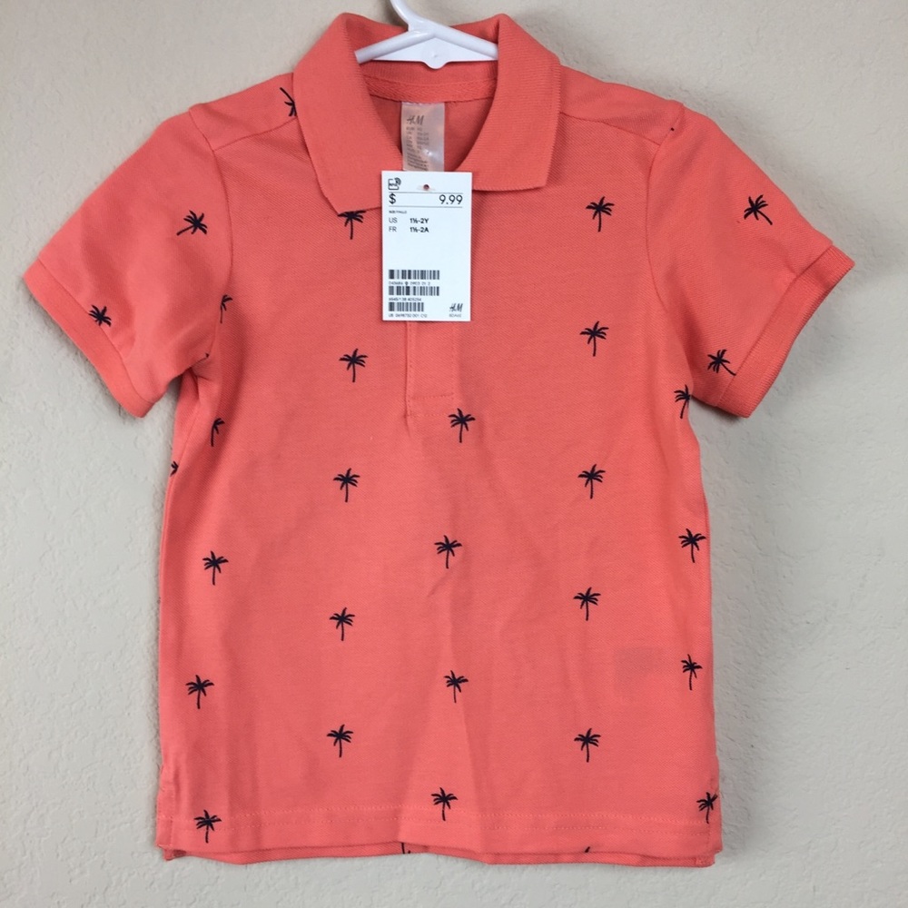 H&M lot of 3 kids polos, Button up, khaki pants